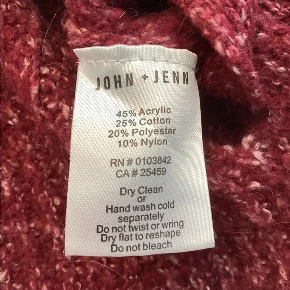 John + Jenn Heather Wine Sweater with Lacings - Picture 6 of 6